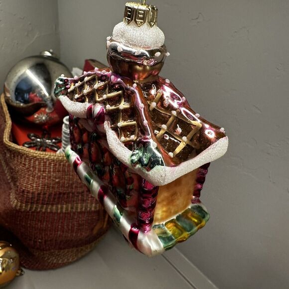 Fitz And Floyd Candylane Train Caboose Glass Christmas Ornament - Picture 3 of 9